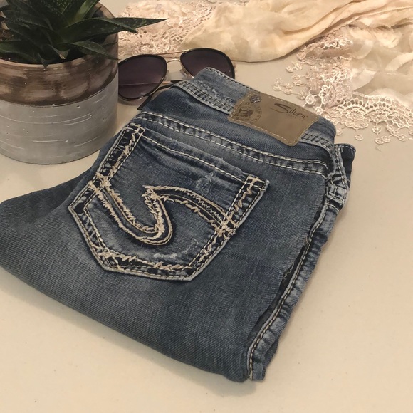 Silver Suki sz27 Mid Skinny Joga Jeans - Picture 2 of 6